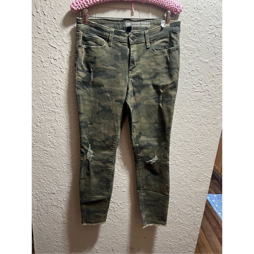 Gap Camo Legging Skimmer Jeans Woman’s Size 6
